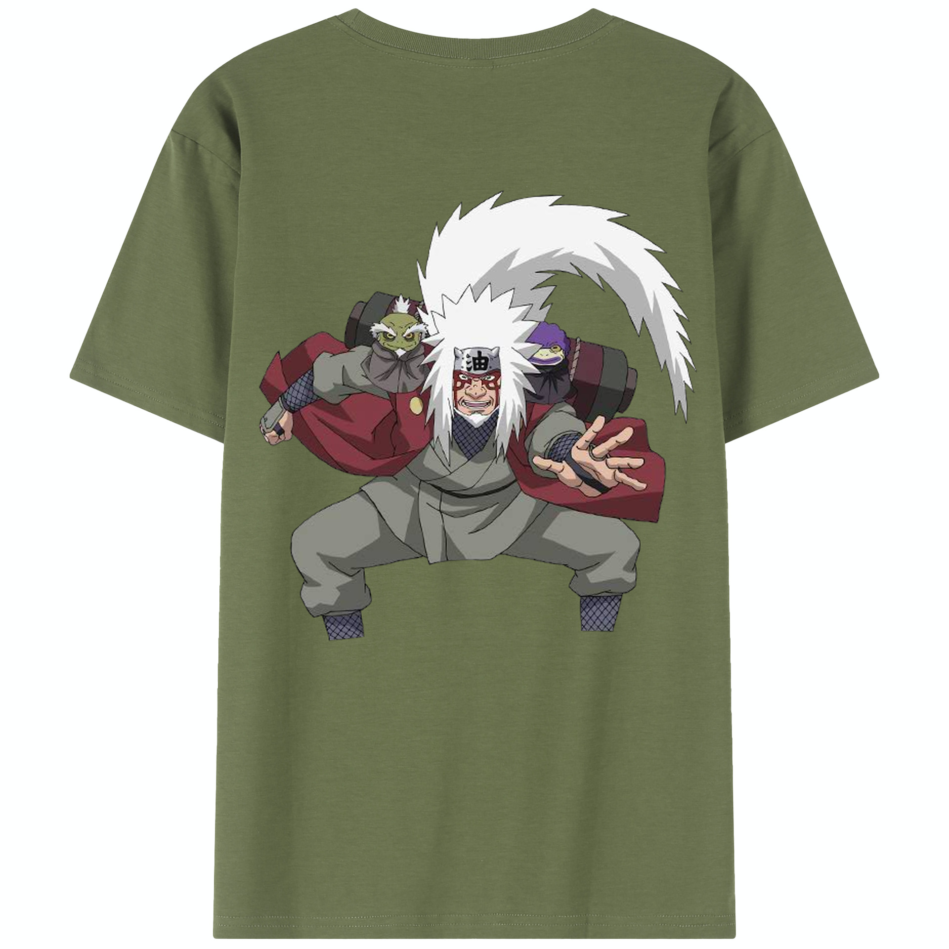 （画像用） NARUTO -ナルト- 自来也（じらいや） Jiraiya 綿100％半袖Tシャツ（背面プリント）